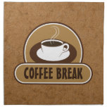 Coffee Break Cup Cafe Brown Cloth Dinner Napkins