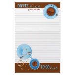 Coffee Break lined To-Do List Custom Stationery