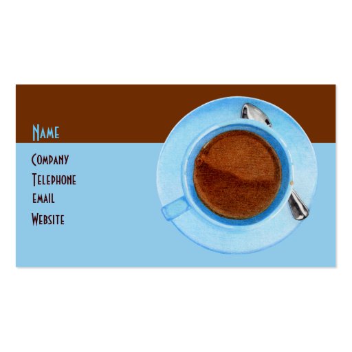 Coffee Break Profile Card Business Card Templates (front side)