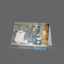 Coffee Break Still Life Blank Greeting Card