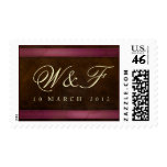 Coffee brown and sangria wine custom diy template postage