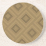 Coffee Brown Diamonds Sandstone Coaster coasters