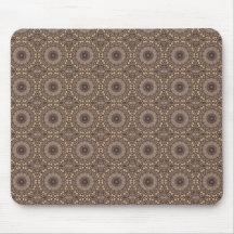 Coffee Brown Repeating Pattern Mousepad