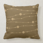 Coffee Brown Retro Throw Pillow pillows