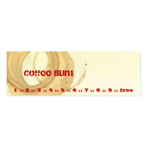 Coffee Burn Business Card Template (front side)