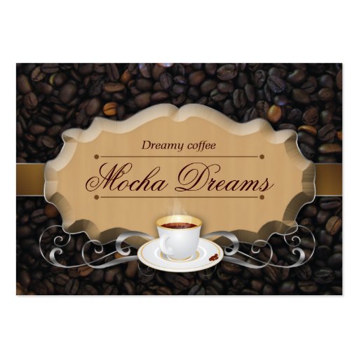 Coffee Business Card Beans Chocolate Caramel (front side)