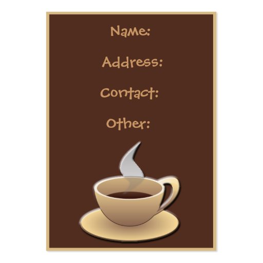 Coffee BusinessCards Business Card (front side)