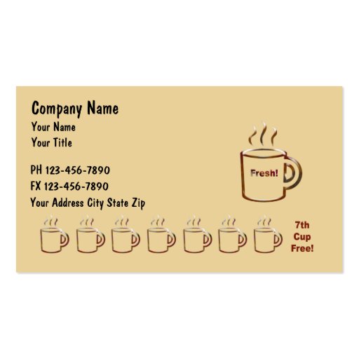 Coffee Businss Cards Business Card Templates