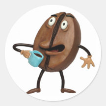 Coffee Buzz Round Stickers