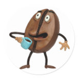 Coffee Buzz Round Stickers