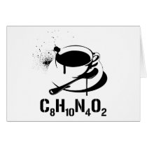 Coffee C8H10N4O2 Greeting Card