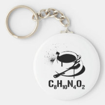 Coffee C8H10N4O2 Keychains