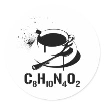 Coffee C8H10N4O2 stickers by strk3 Coffee C8H10N4O2 stickers