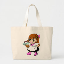 Coffee , cafe , girl , maid canvas bags