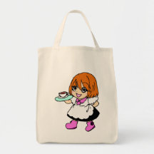 Coffee , cafe , girl , maid tote bag