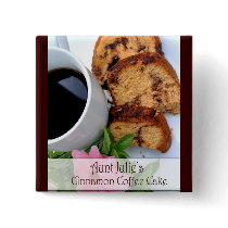 Coffee Cake and coffee buttons