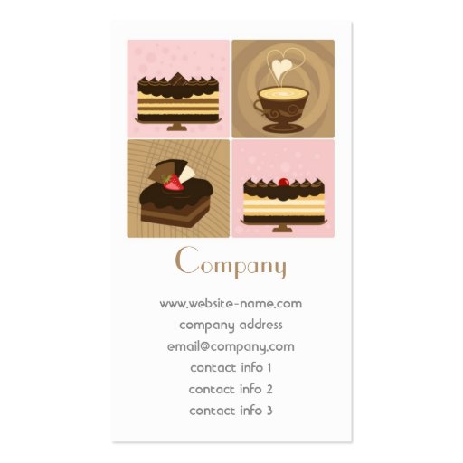 Coffee & Cakes Business Card (front side)