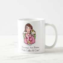 Coffee & Cat Lady Mug by jamiecreates1 Coffee & Cat Lady Mug