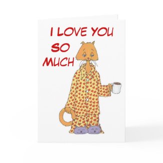 Coffee Cat Valentine card