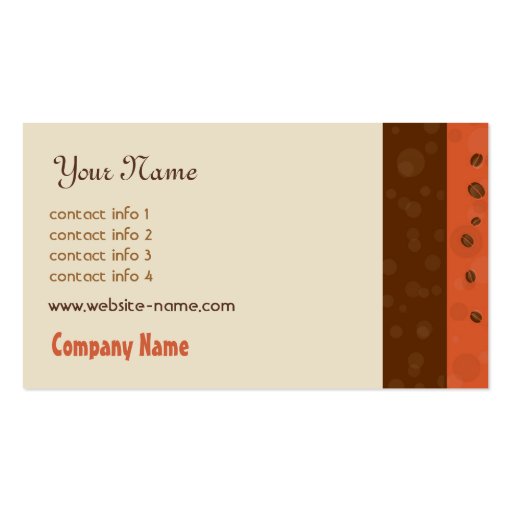 Coffee & Chocolate Business Card (back side)