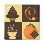 Coffee & Chocolate Lovers Fridge Magnet
