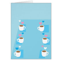 Coffee club group gathering of coffees card
