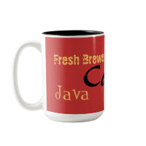 "Coffee" Coffee Mug Red by HGroseclose "Coffee" Coffee Mug Red