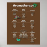 Coffee Colored Aromatherapy Chart Poster