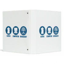 Coffee Computer Genealogy Vinyl Binder