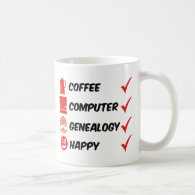 Coffee Computer Genealogy Happy Coffee Mug