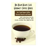 Coffee Cup and Java Beans Business Cards
