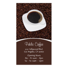 Coffee Cup & Beans Business Card