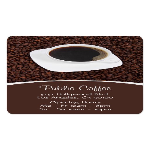 Coffee Cup & Beans Business Card