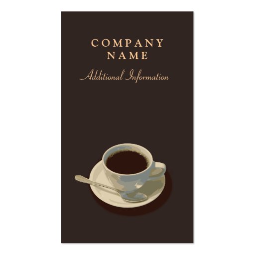 Coffee Cup Business Card (front side)