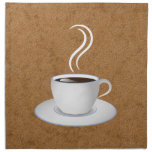 Coffee Cup Cafe Brown Cloth Dinner Napkins