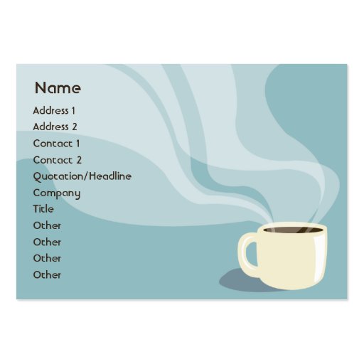 Coffee Cup - Chubby Business Cards (front side)