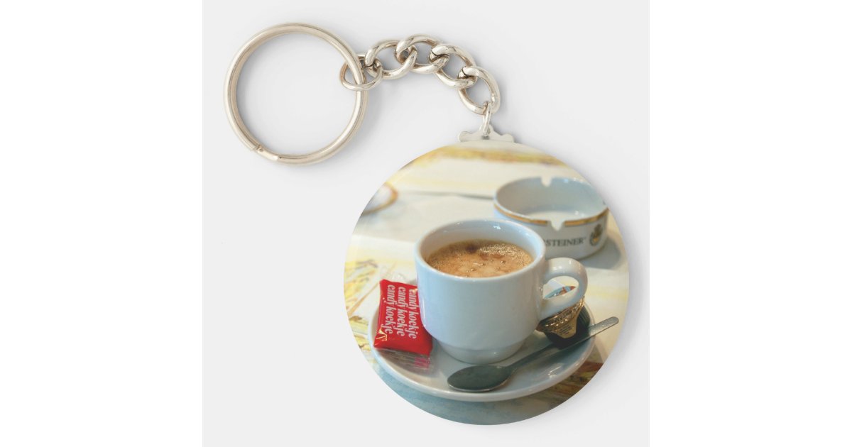 Coffee Cup Keychain Zazzle