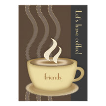Coffee Cup Large Invitation