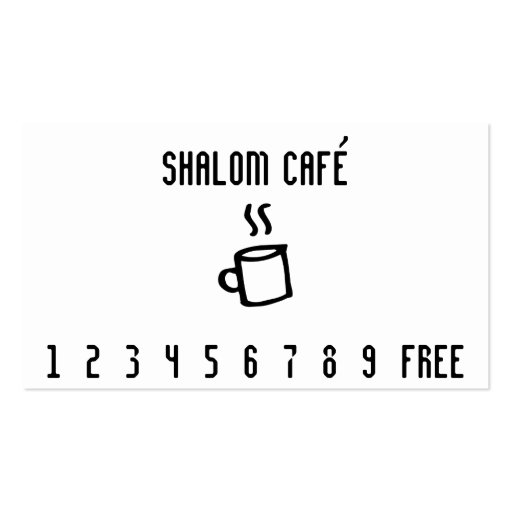 Coffee Cup Line Art Punch Card Business Card Templates