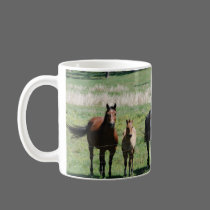 Coffee Cup - Mares & Foals mugs by smilodonart Coffee Cup - Mares & Foals mugs
