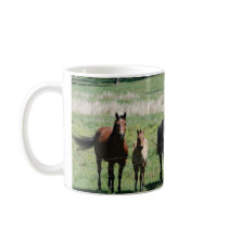 Coffee Cup - Mares & Foals mugs by smilodonart Coffee Cup - Mares & Foals mugs