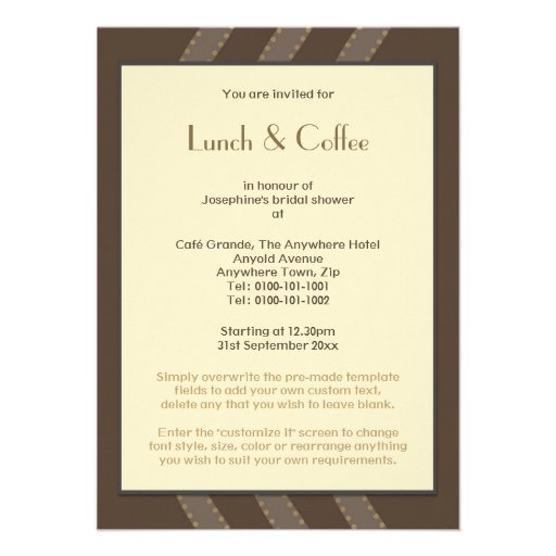 Coffee Cup Medium Invitation
