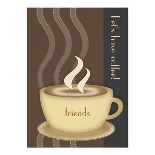 Coffee Cup Medium Invitation