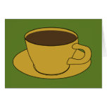 Coffee Cup - Retro Greeting/Note Card