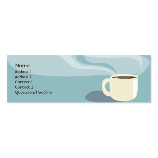 Coffee Cup - Skinny Business Cards (front side)