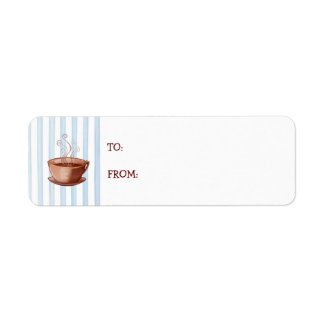 Coffee Cup small Gift Tag label