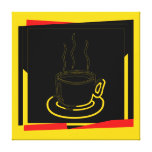 Coffee cup Vintage Wrapped Canvas Gallery Wrap Canvas