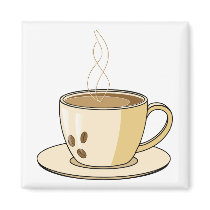 Coffee cup with a steam magnets