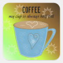 Coffee Cup with Quote Stickers