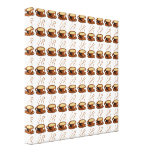 Coffee Cups Background Stretched Canvas Print